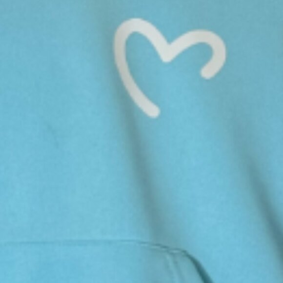 Girl's Light Blue Long Sleeve Hoodie size 6Y - Picture 3 of 6